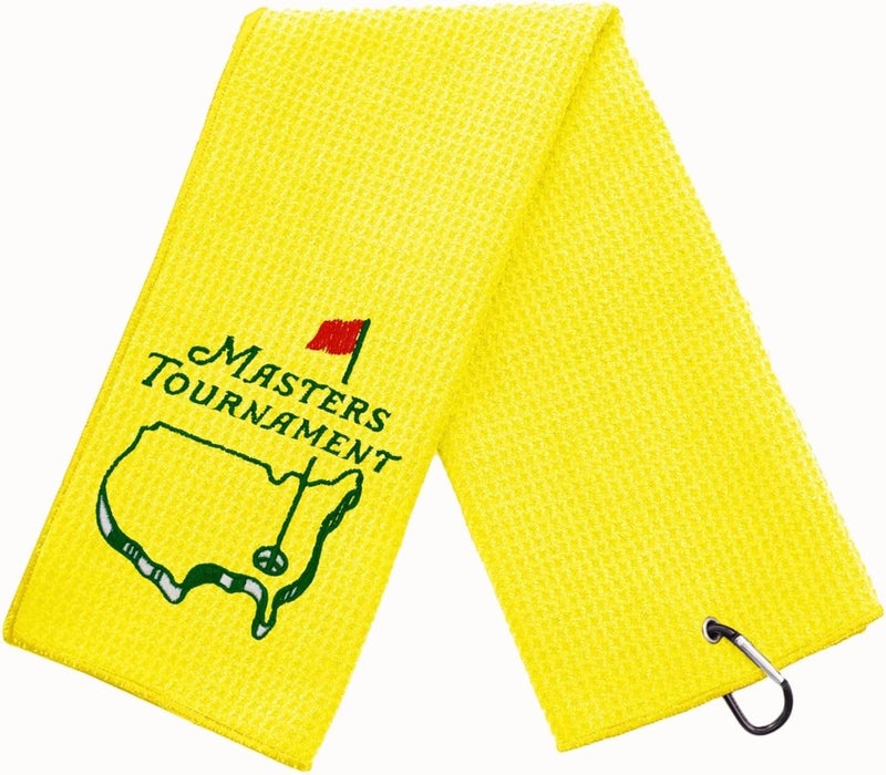 Amitrely Funny Golf Towel, Marsters Tournament, Funny Golf Towel for Golf Bags with Clip, Golf Gift for Men Husband Boyfriend Dad, Birthday, Cristmas Gifts for Fan (Yellow) - Image 1